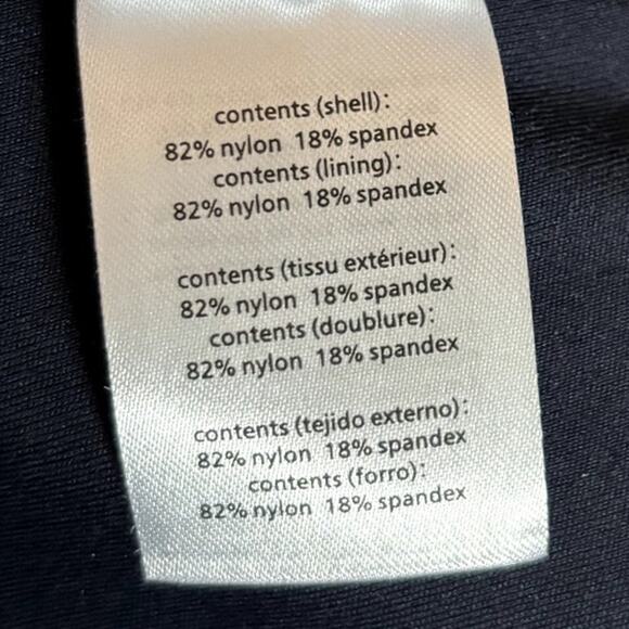 NWT WeWoreWhat Polo Bra Top Women's Size L Navy Blue Collar Revolve V-Neck Shirt - Picture 7 of 10